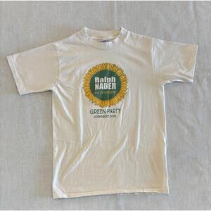 VTG Green Party Ralph Nader for President 2000 single stitch T-Shirt Size M